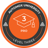 Automox University certification badge